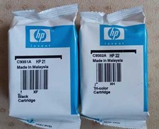 Genuine HP 21 + HP 22 Ink Cartridges C9351A + C9352A - DE Free Shipping