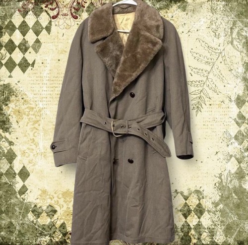 Vintage 70s fur trenchcoat - fur,