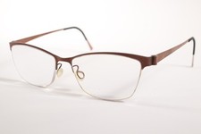 LINDBERG STRIP TITANIUM Eyeglasses T 410 Women Brown 670 Semi-Rimless Glasses...