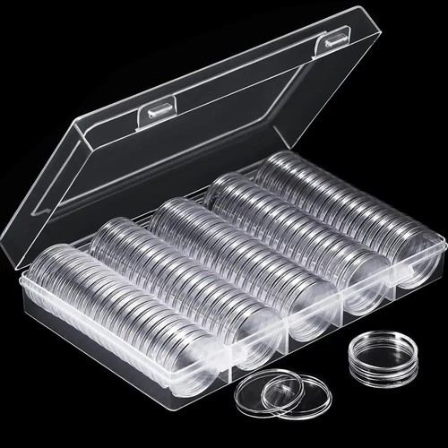 100pcs clear coin capsule - coin,