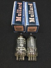 MATCHED PAIR Mullard ECC83 12AX7 mc1 Long Plate [] Getter VACUUM TUBES 10.9163
