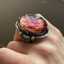 Mens Silver Large Zultanite