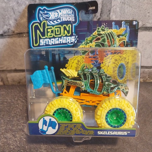 Hot wheels skelesaurus - hot, neon