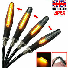 4PCS 12 LED Motorcycle Rear Front Turn Signal Light Sequential Flowing Indicator