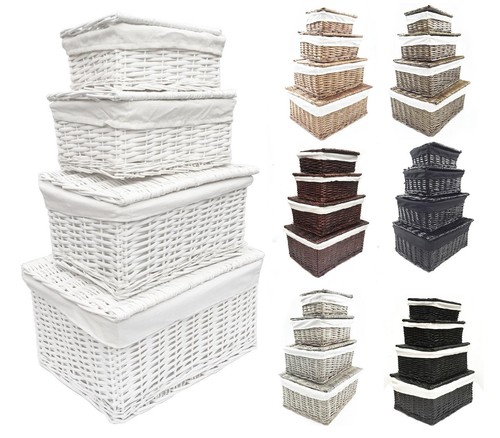 Lidded wicker storage - storage, box