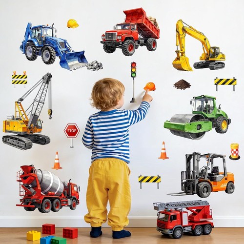 Trucks digger car wall - car,
