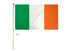 5' Wood Flag Pole Kit Wall Mount Bracket With 3x5 Ireland Country Polyester Flag