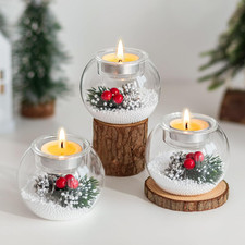Christmas Candle Holders Table