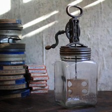 Antique Glass Jar Butter Churn