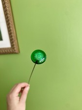 Vintage Hand Blown Green Glass