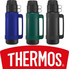 THERMOS Mondial Flask Glass Vacuum Insulated Thermal Hot Cold Drink 1.8L/1L/0.5L