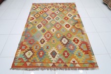 6x8 ft Geometric Wool Kilim