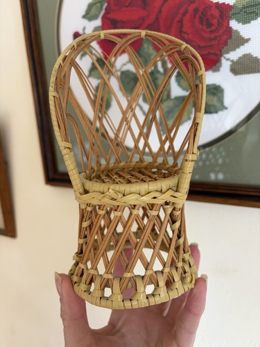 Vintage rattan wicker doll - vintage,