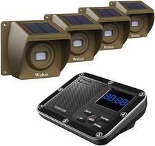 Wuloo 1800feet Long Range Solar Driveway Alarms Wireless Motion Sensor for Home