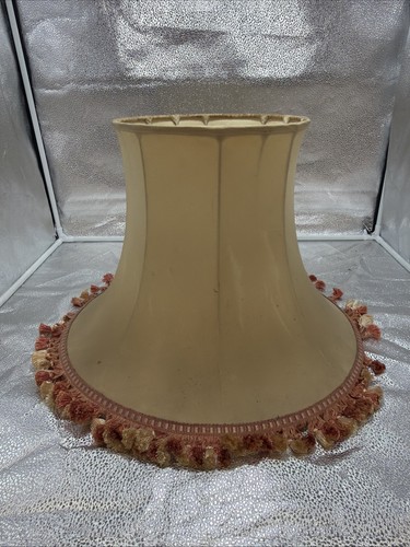 Vintage fabric lampshade with - vintage,