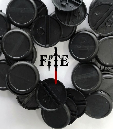 30mm round plastic bases - , with