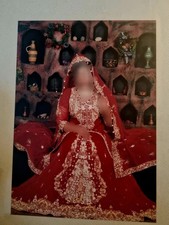 Red Bridal Lengha Dress Asian