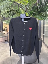 Comme des Garcons Play Black Cardigan SizeL