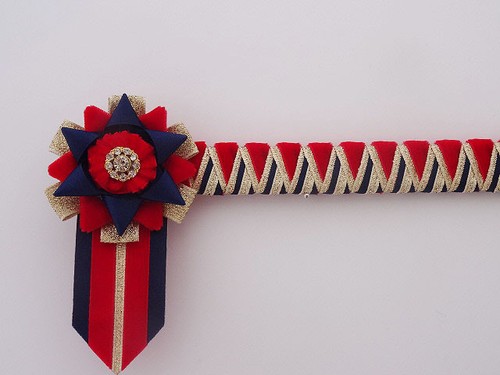 Red navy and gold luxury