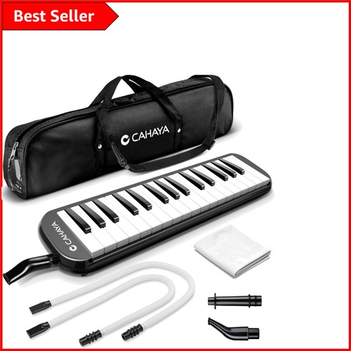 Compact black melodica with - melodica, 32