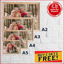 Personal Family Photo Poster Prints High Quality A4 A3 A2 Colour Style Options