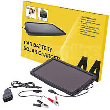 AA 12V Solar Powered Panel Car Caravan Battery EOBD Trickle Charger Maintainer