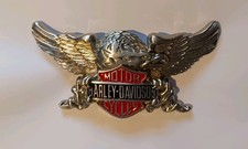 Harley-Davidson Motorcycles Silver Coloured Eagle Belt Buckle Red Detail 2005