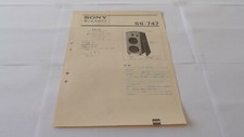 SONY SS-747 Speakers Original Technical Guide