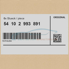 6x Genuine BMW 54102993891 -
