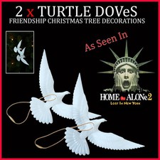 Home Alone 2 Inspired Turtle Doves – Pair Christmas Tree Decorations Gift set 