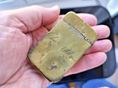 Antique brass georgian - brass, lead