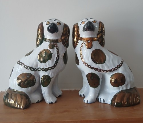Antique pair staffordshire - antique,