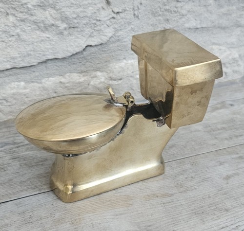 Vintage brass toilet novelty - toilet,,