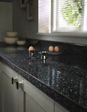 Black Sparkle 40mm Square Edge Laminate Kitchen Worktop + Edging Strip