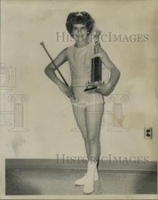 1968 Press Photo Becky Susan Copley, Champion Juvenile Baton Twirling contest