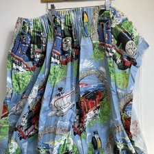 Vintage 1989 Thomas The Tank Engine Curtains 1 Pair Each 62 " X 68 " 100% Cotton