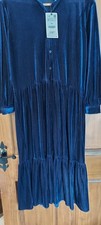 Zara navy blue cord dress M new with tags