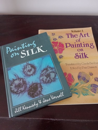 Books silk painting - books, on