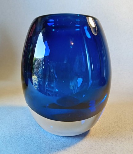 Whitefriars ovoid glass vase - whitefriars,