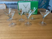 Vintage Luminarc France Pyramide Cocktail/Martini Glasses x 6 BOXED with LABELS