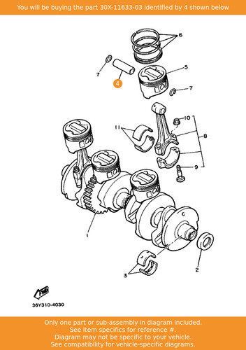 Yamaha pin piston - pin,,