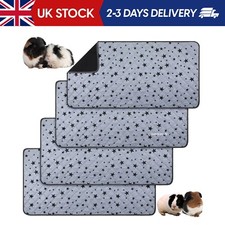 4Pcs Guinea Pig Cage Liners 24*47″ | Reusable Washable Fleece Bedding Absorb Mat