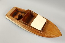Vintage 1950's 60's Wooden Cabin Cruiser Speed Boat Toy Restoration Project