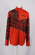 SPYDER MENS FLEEC SPYD VITAL 1/2 ZIP LONG SLEEVE SHIRT UK L VOLCANO RRP £99 IB