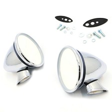 AUSTIN A40 SOMERSET PAIR CHROME FENDER DOOR MIRROR ABS Plastic LH /RH ( 2 pcs. )