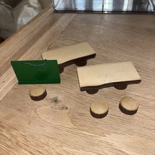 Vintage Sylvanian Families Outdoor School Set Log Table Tree Stump Playground