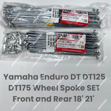 Yamaha Enduro DT DT125 DT175 Wheel Spoke SET Front and Rear 18' 21' CP