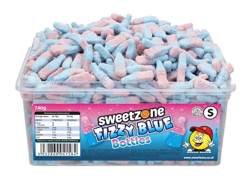 Sweetzone fizzy blue bottles - fizzy,