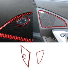 3Pcs Red Carbon Fiber Door