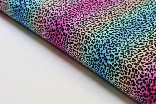 Rainbow leopard print 100%